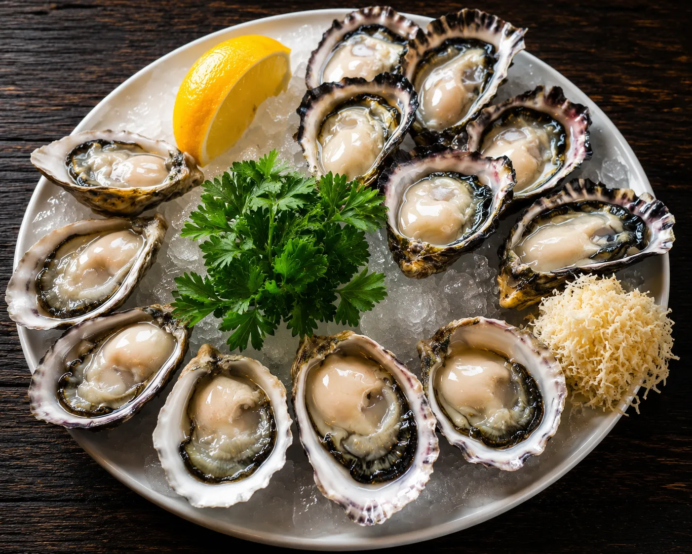 Fresh oysters served at Ocean Bites Japanese and Asian fusion restaurant Winnipeg